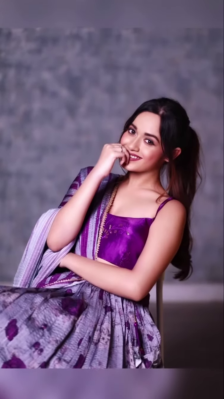 Jannat Zubair New Photoshoot Image Purple Shuit 2021 Vfx Download