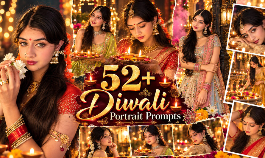 50+ AI Diwali Photoshoot Prompts 2026 for Stunning Portraits